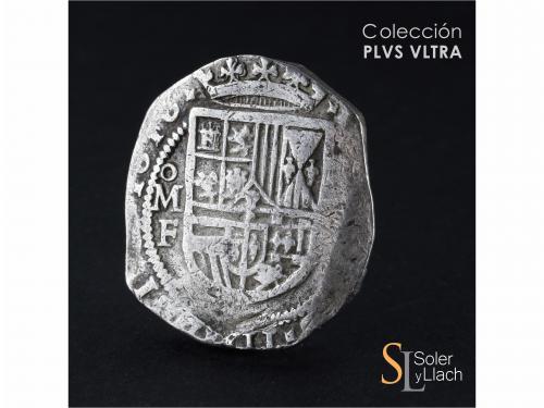 FELIPE III. 8 Reales. 1610/9. MÉXICO. F. Anv.: M roel encima