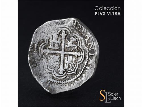 FELIPE III. 8 Reales. 1610/9. MÉXICO. F. Anv.: M roel encima