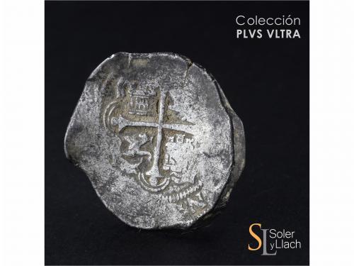 FELIPE III. 8 Reales. 1612/1. MÉXICO. F. Anv.: M roel encima