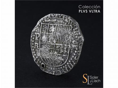 FELIPE III. 8 Reales. S/F. POTOSÍ. R. Anv.: P / R - Escudo -