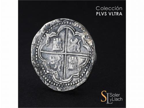 FELIPE III. 8 Reales. S/F. POTOSÍ. B. Anv.: P / B - Escudo -