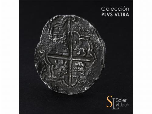 FELIPE III. 8 Reales. S/F. POTOSÍ. Q. Anv.: P / Q - Escudo -