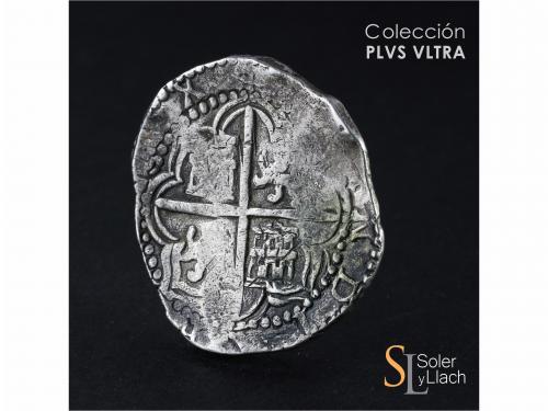 FELIPE III. 8 Reales. S/F. POTOSÍ. Q. Anv.: P / Q - Escudo -