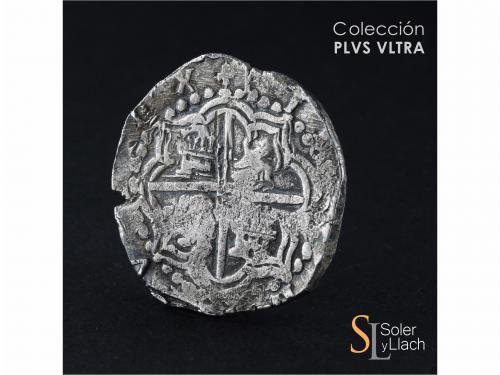 FELIPE III. 8 Reales. S/F. POTOSÍ. M. Anv.: P / M - Escudo -