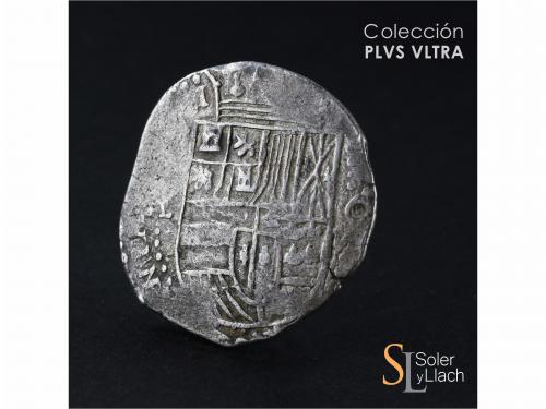 FELIPE III. 8 Reales. 1618. POTOSÍ. AR (nexadas). Anv.: (P) 