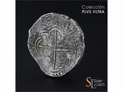 FELIPE III. 8 Reales. 1618. POTOSÍ. AR (nexadas). Anv.: (P) 