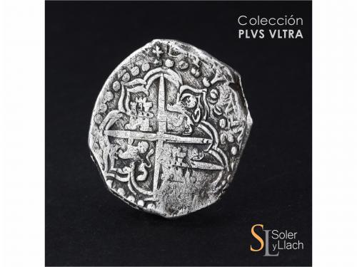 FELIPE III. 8 Reales. (1620). POTOSÍ. T. Anv.: P invertida /