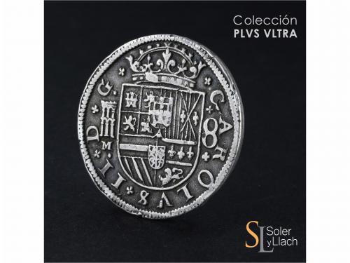 CARLOS II. 8 Reales. 1682. SEGOVIA. M. Anv.: Acueducto horiz