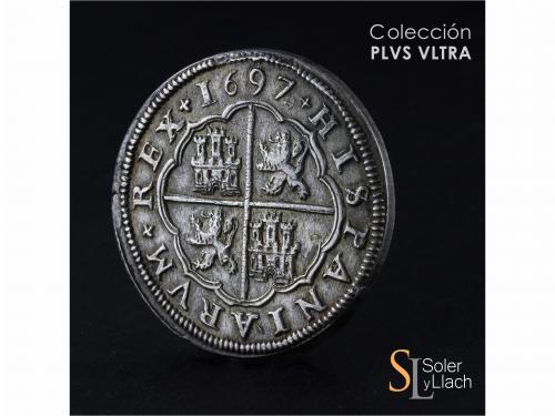 CARLOS II. 8 Reales. 1697/(8)2. SEGOVIA. F/BR (nexadas). 26,