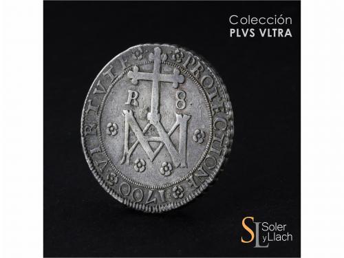CARLOS II. 8 Reales. 1700. SEVILLA. M. Anv.: S - M. HISPANIA