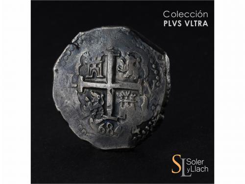 CARLOS II. 8 Reales. 1684. LIMA. V. 27,23 grs. Dos fechas vi