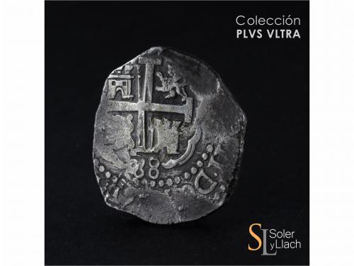 CARLOS II. 8 Reales. 1688. LIMA. R. 27,13 grs. Dos fechas vi