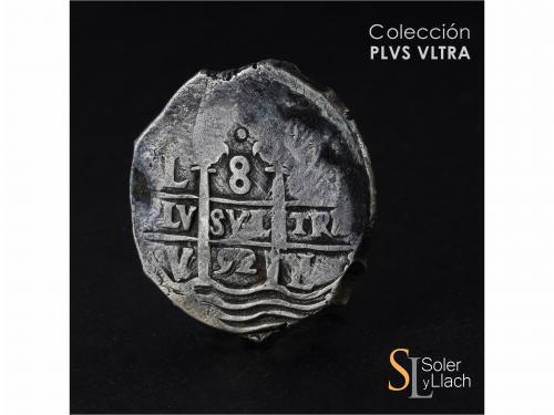 CARLOS II. 8 Reales. 1692. LIMA. V. 26,85 grs. Dos fechas vi