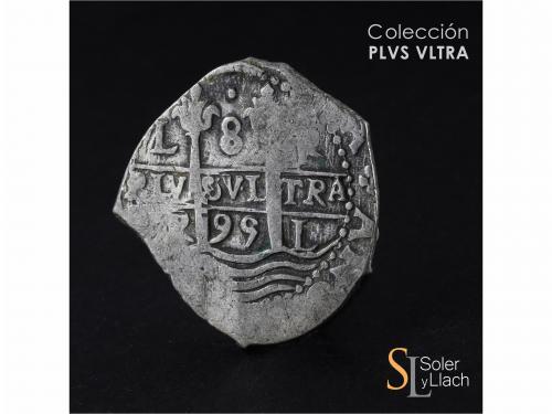 CARLOS II. 8 Reales. 1695. LIMA. R. 27,20 grs. MBC. / Vey fi