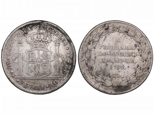 CARLOS IV. 8 Reales. 1789. MÉXICO. 26,49 grs. Proclamación c