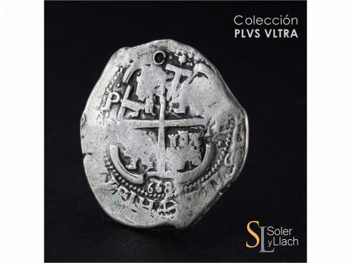 CARLOS II. 8 Reales. 1668. POTOSÍ. E. 26,53 grs. Tres fechas