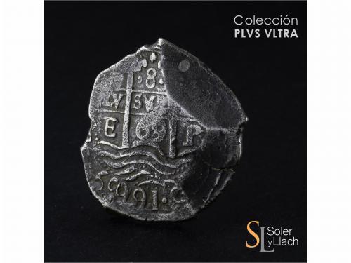 CARLOS II. 8 Reales. 1669. POTOSÍ. E. 26,14 grs. Tres fechas