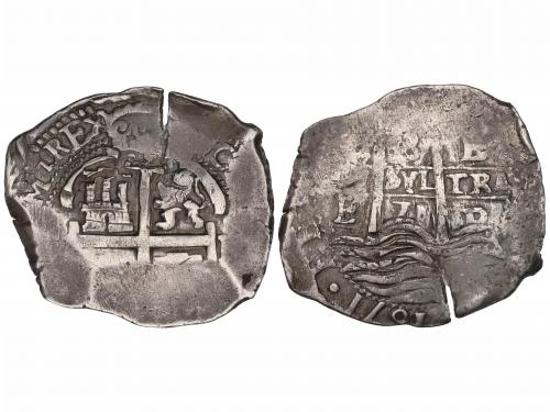 CARLOS II. 8 Reales. 1671. POTOSÍ. E. 26,66 grs. Dos fechas 
