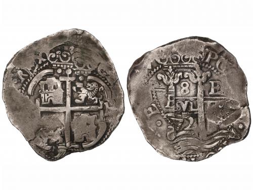 CARLOS II. 8 Reales. 1672. POTOSÍ. E. 26,47 grs. Repintada e