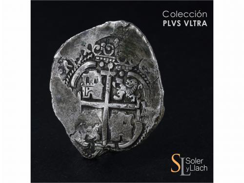 CARLOS II. 8 Reales. 1672. POTOSÍ. E. 26,47 grs. Repintada e