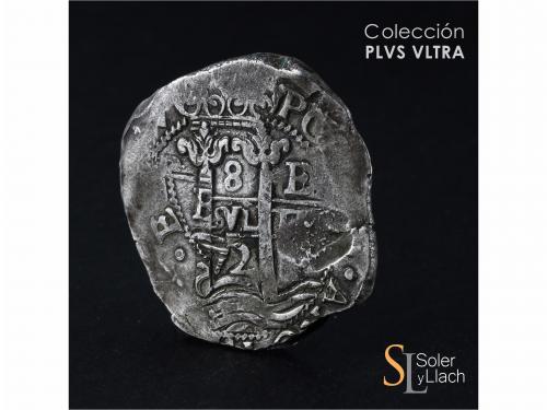 CARLOS II. 8 Reales. 1672. POTOSÍ. E. 26,47 grs. Repintada e