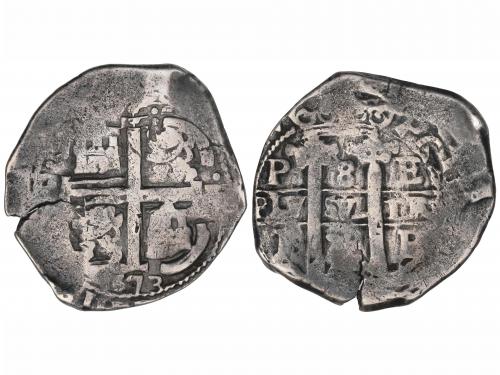 CARLOS II. 8 Reales. 1673. POTOSÍ. E. 23,73 grs. MBC-. / Alm