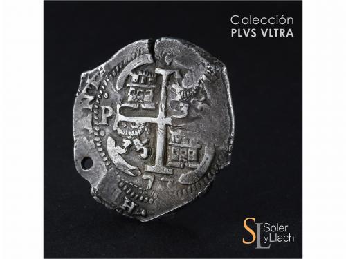 CARLOS II. 8 Reales. 1677. POTOSÍ. E. 27,24 grs. Dos fechas 