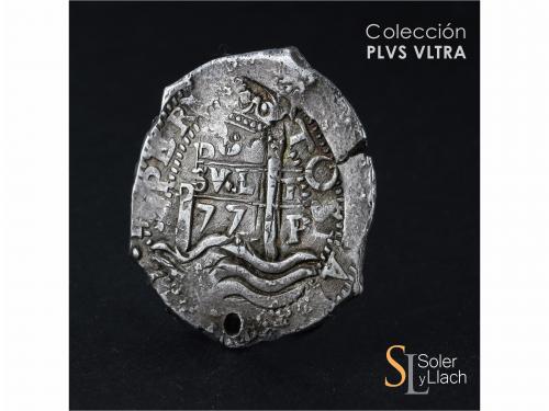 CARLOS II. 8 Reales. 1677. POTOSÍ. E. 27,24 grs. Dos fechas 