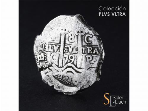 CARLOS II. 8 Reales. 1679. POTOSÍ. C. 27,38 grs. Dos fechas 