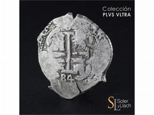 CARLOS II. 8 Reales. 1684. POTOSÍ. V. 26,76 grs. Dos fechas 