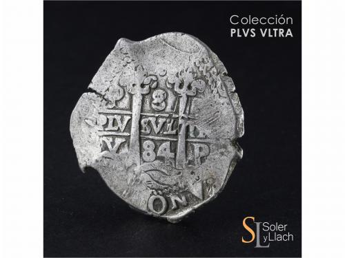 CARLOS II. 8 Reales. 1684. POTOSÍ. V. 26,76 grs. Dos fechas 