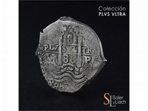 CARLOS II. 8 Reales. 1688. POTOSÍ. VR (nexadas). 27,56 grs. 