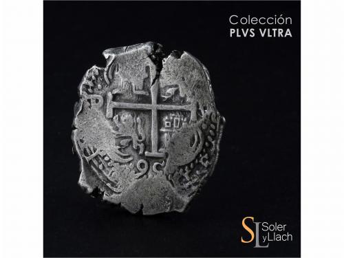 CARLOS II. 8 Reales. 1695. POTOSÍ. VR (nexadas). 26,23 grs. 