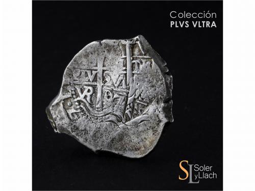 CARLOS II. 8 Reales. 1697. POTOSÍ. VR (nexadas). 26,01 grs. 