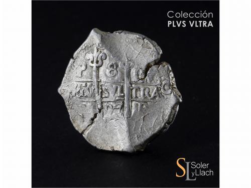 CARLOS II. 8 Reales. 1697. POTOSÍ. C(H). 25,96 grs. Grietas.