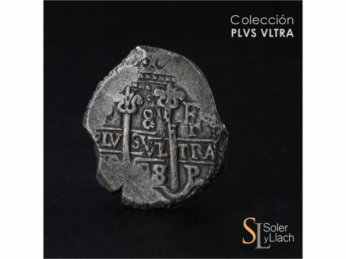 CARLOS II. 8 Reales. 1698/7. POTOSÍ. F. 25,65 grs. MBC/MBC+.