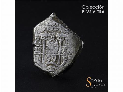 CARLOS II. 8 Reales. 1699. POTOSÍ. F. 26,75 grs. Dos fechas 