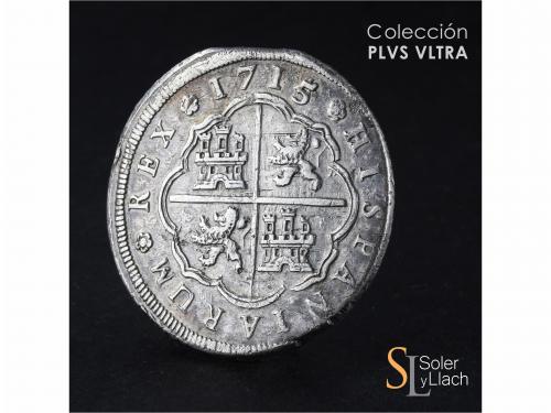 FELIPE V. 8 Reales. 1715/4. MADRID. J. 24,11 grs. Golpecitos