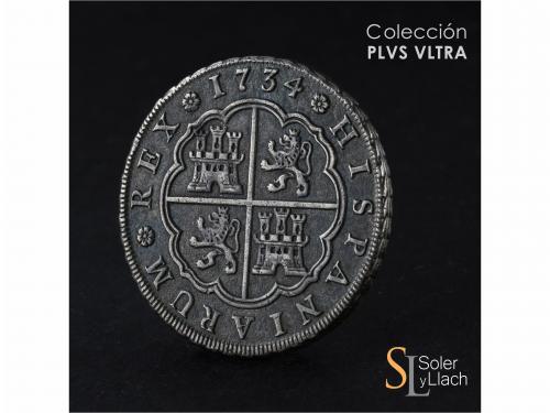 FELIPE V. 8 Reales. 1734. MADRID. J.F. 26,33 grs. Pátina osc
