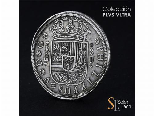 FELIPE V. 8 Reales. 1728. SEGOVIA. F. 26,74 grs. Pátina. Esc