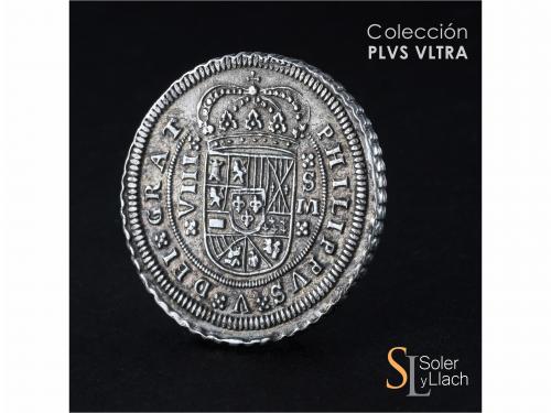 FELIPE V. 8 Reales. 1708/7. SEVILLA. M. 26,16 grs. Rectifica