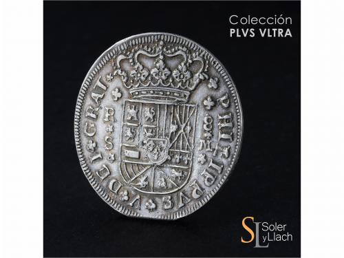 FELIPE V. 8 Reales. 1718. SEVILLA. M. 22,54 grs. Tres flores
