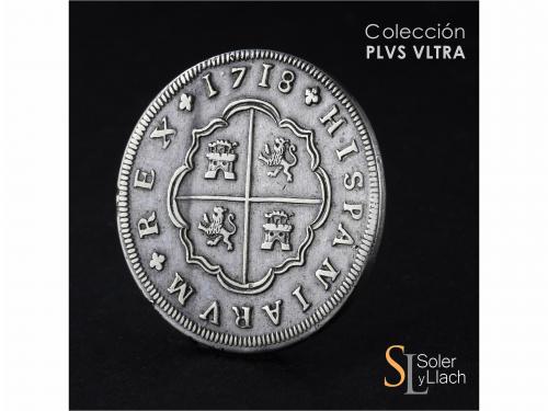 FELIPE V. 8 Reales. 1718. SEVILLA. M. 23,54 grs. Solo dos fl