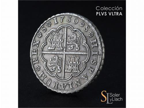 FELIPE V. 8 Reales. 1730. SEVILLA. 26,67 grs. Escasa. EBC-. 