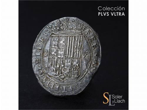 REYES CATÓLICOS. 8 Reales. SEVILLA. Anv.: S - Escudo - VIII 