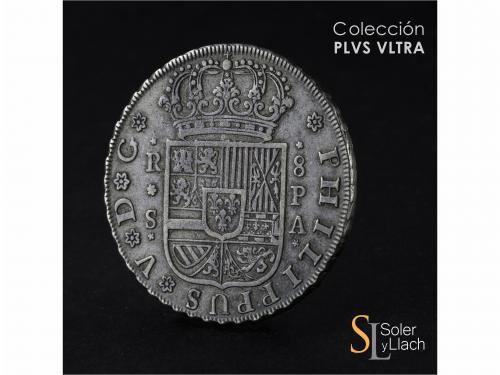FELIPE V. 8 Reales. 1731. SEVILLA. P.A. Anv.: * / R / * / S 