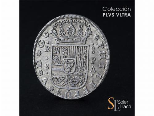 FELIPE V. 8 Reales. 1733. SEVILLA. P.A. 26,90 grs. Restos de