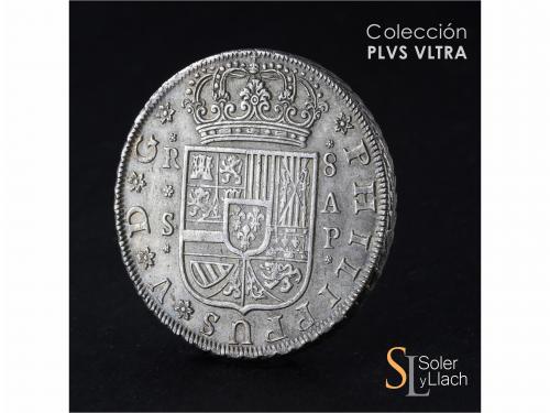 FELIPE V. 8 Reales. 1735. SEVILLA. A.P. 26,98 grs. Acuñación