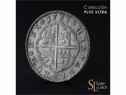 FELIPE V. 8 Reales. 1735. SEVILLA. A.P. 26,98 grs. Acuñación