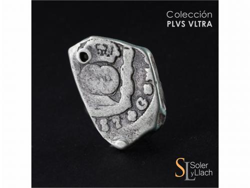 FELIPE V. 8 Reales. 1737. GUATEMALA. (J). 26,44 grs. Columna